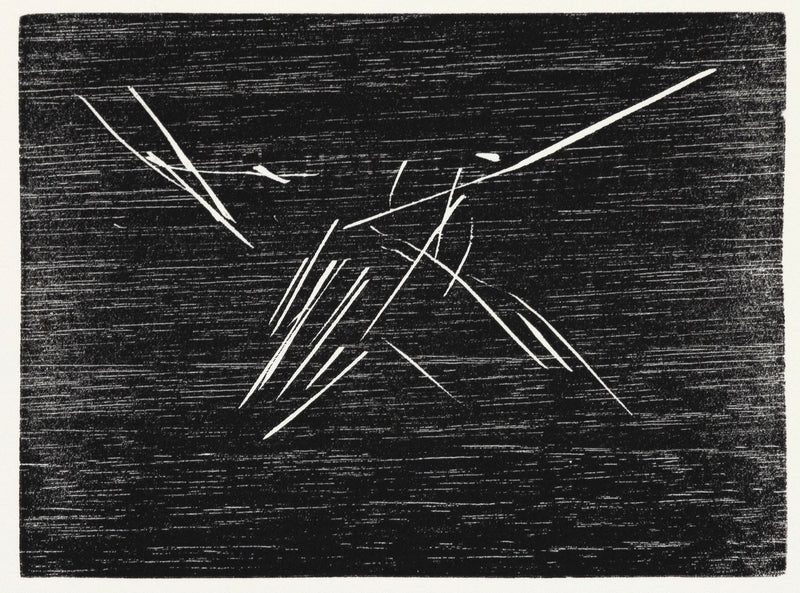 JOEL SHAPIRO "HUMMINGBIRD" PRINT, 1990