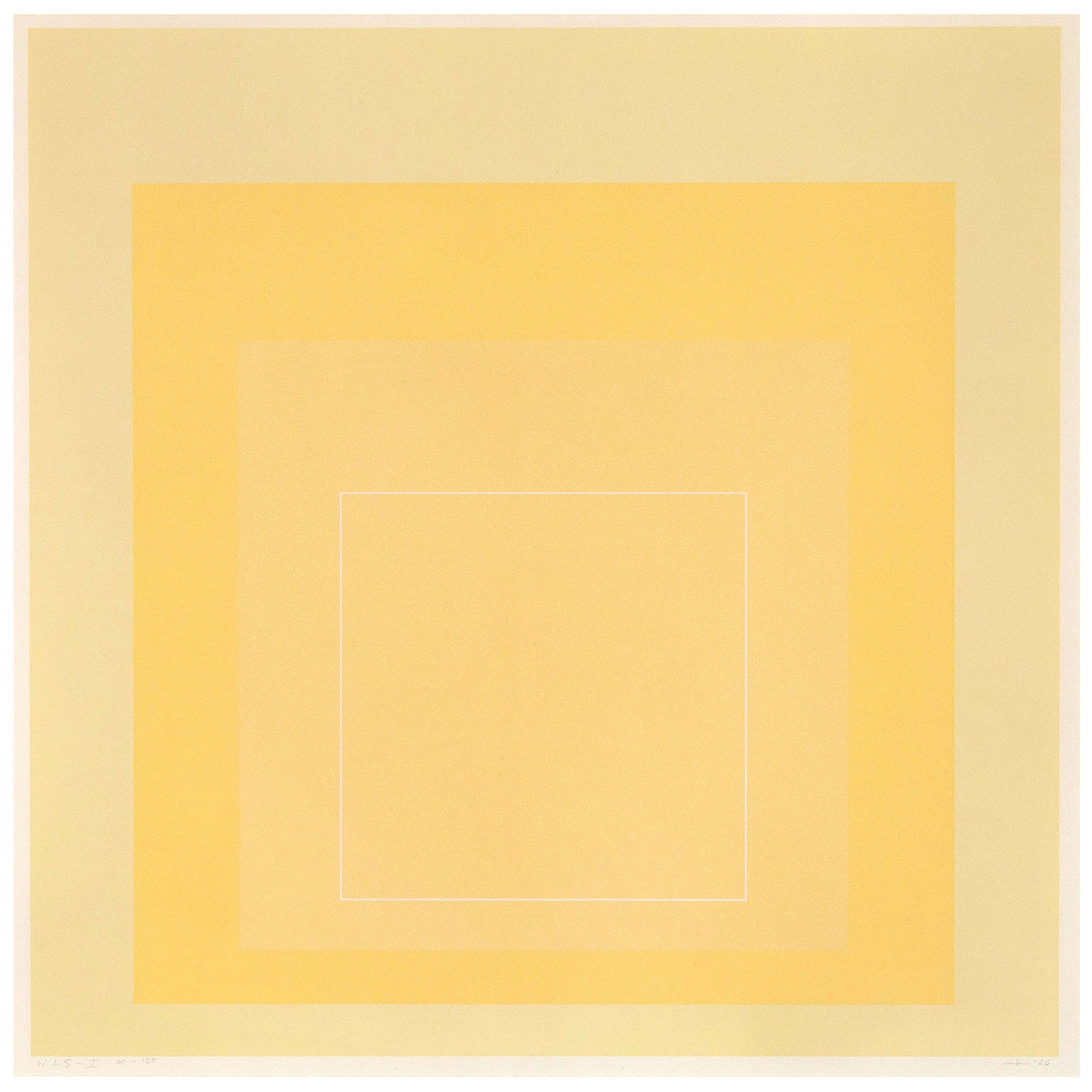 国内未入荷 Josef Albers Yellow Climate Poster JOSEF ALBERS / HOMAGE TO THE SQUARE: YELLOW CLIMATE(1961