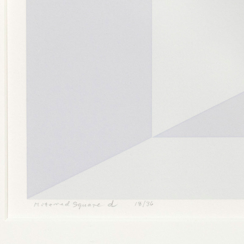 JOSEF ALBERS "MITERED SQUARES- COBALT" SCREENPRINT, 1976