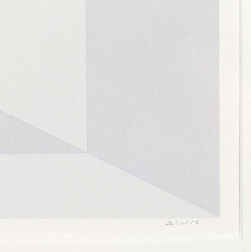 JOSEF ALBERS "MITERED SQUARES- COBALT" SCREENPRINT, 1976