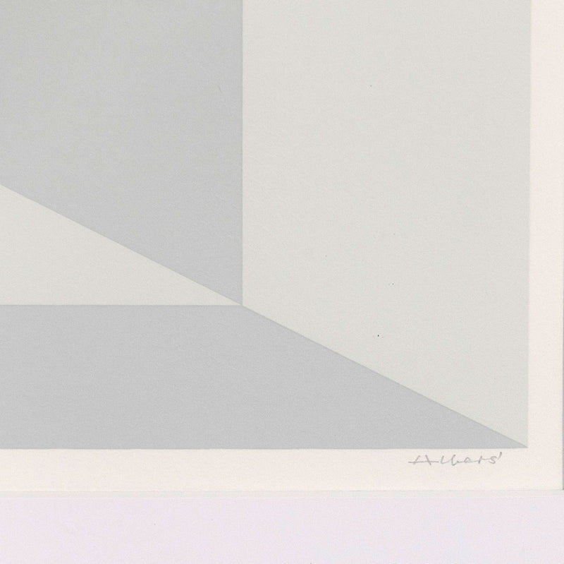 JOSEF ALBERS "MITERED SQUARES - FOG" SCREENPRINT, 1976