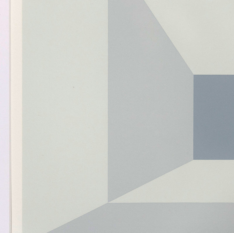 JOSEF ALBERS "MITERED SQUARES - FOG" SCREENPRINT, 1976