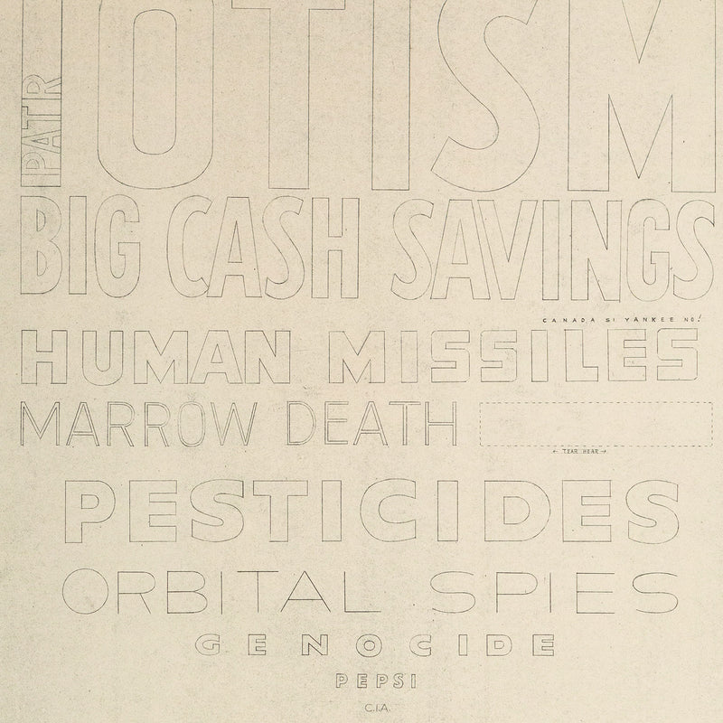 Joyce Wieland, Patriotism, Lithograph and blueprint, 1965, Toronto, Canada, Caviar20