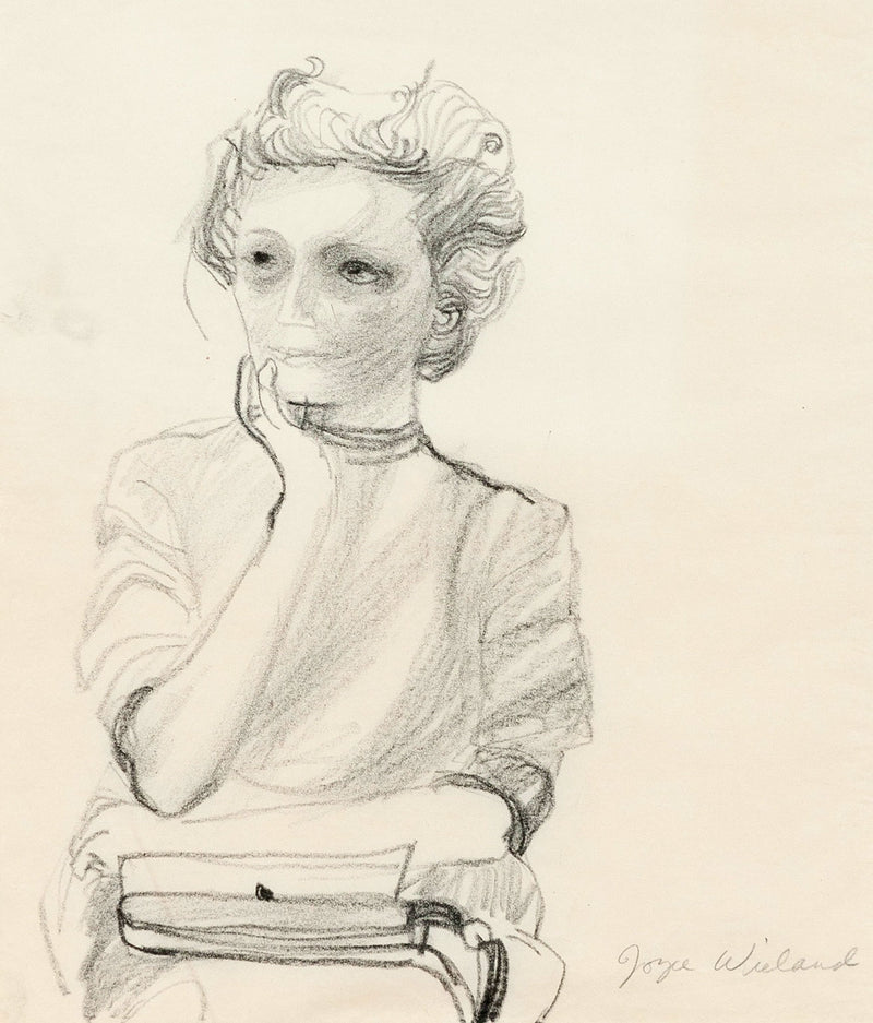 JOYCE WIELAND "SELF PORTRAIT" DRAWING, 1965
