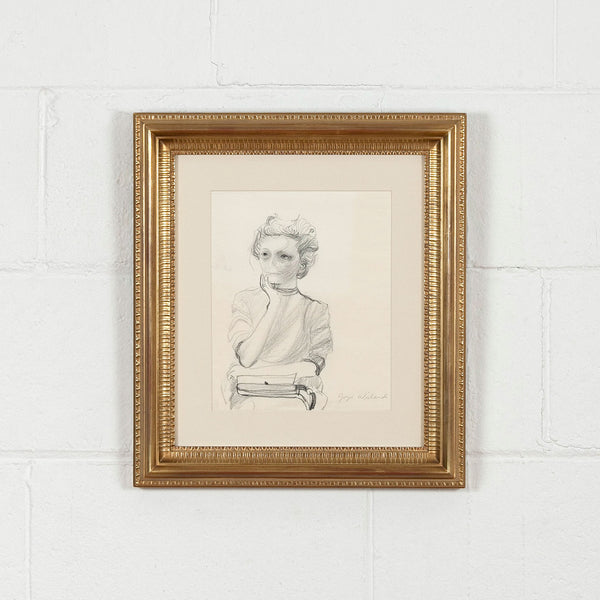 JOYCE WIELAND "SELF PORTRAIT" DRAWING, 1965