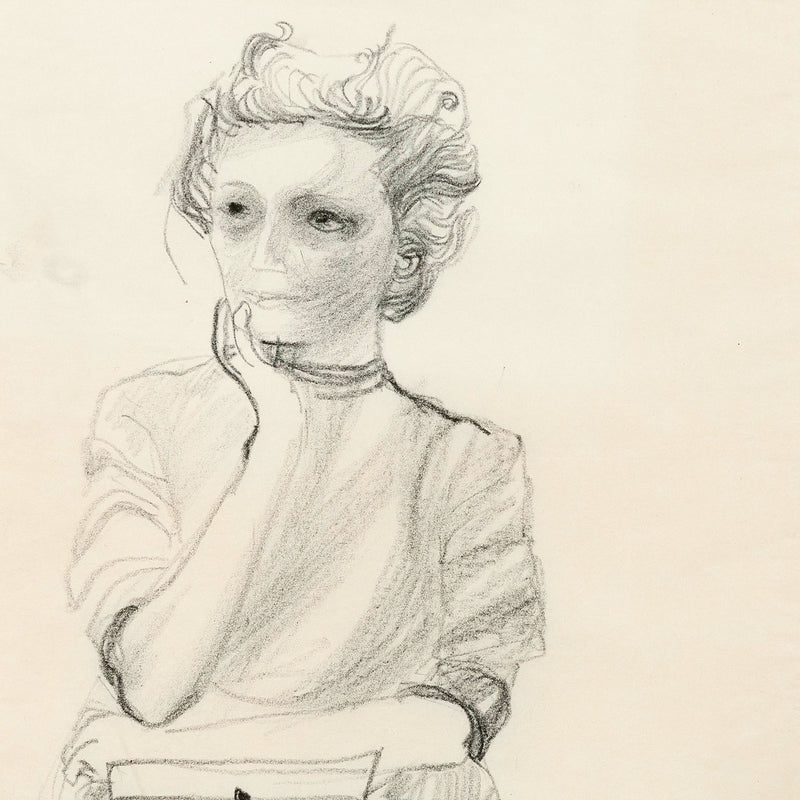 JOYCE WIELAND "SELF PORTRAIT" DRAWING, 1965
