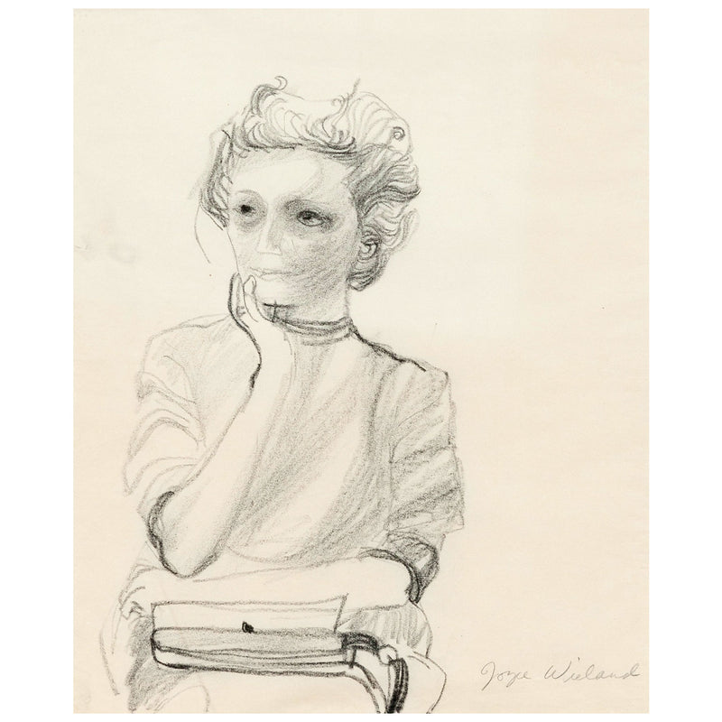 JOYCE WIELAND "SELF PORTRAIT" DRAWING, 1965