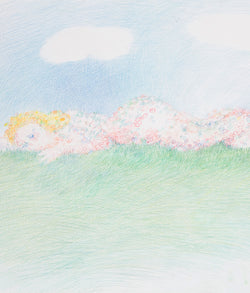 "Sleeping Goddess (Study for Venus of Scarborough)"  Canada, 1982  Colored pencil on paper  Signed, dated, and titled with an inscription by the artist   15"H 22"W (work)  Very good condition