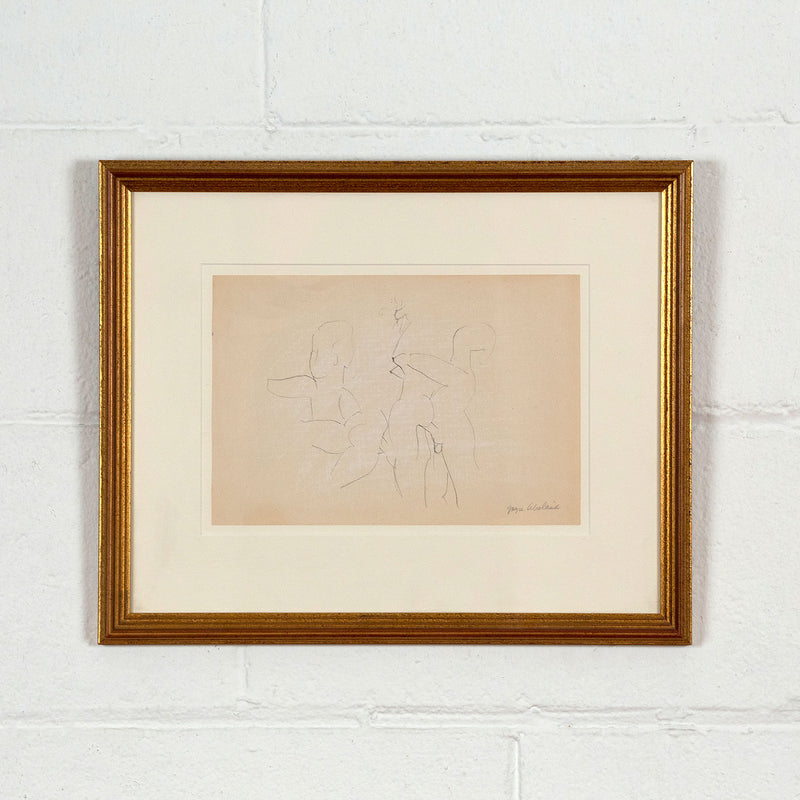 Joyce Wieland, Enter, drawing, 1962, Caviar20, framed