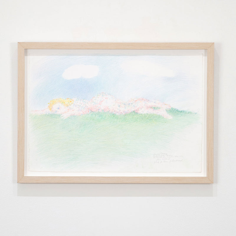 JOYCE WIELAND "SLEEPING GODDESS" DRAWING, 1982