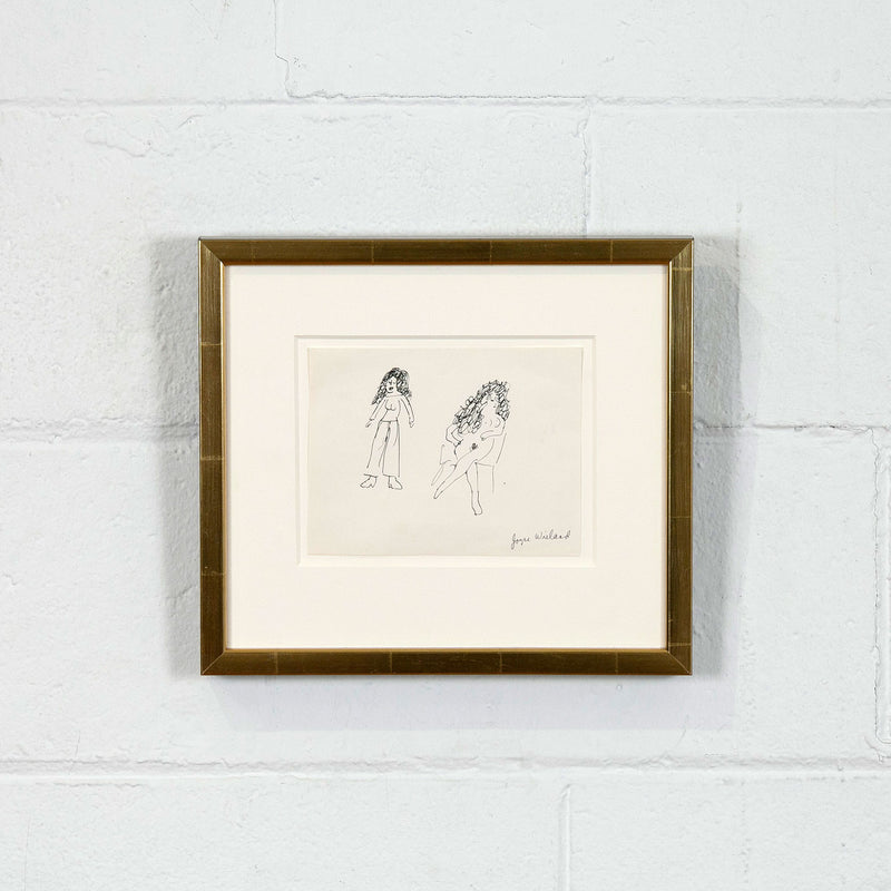 JOYCE WIELAND "TWO LADIES" DRAWING