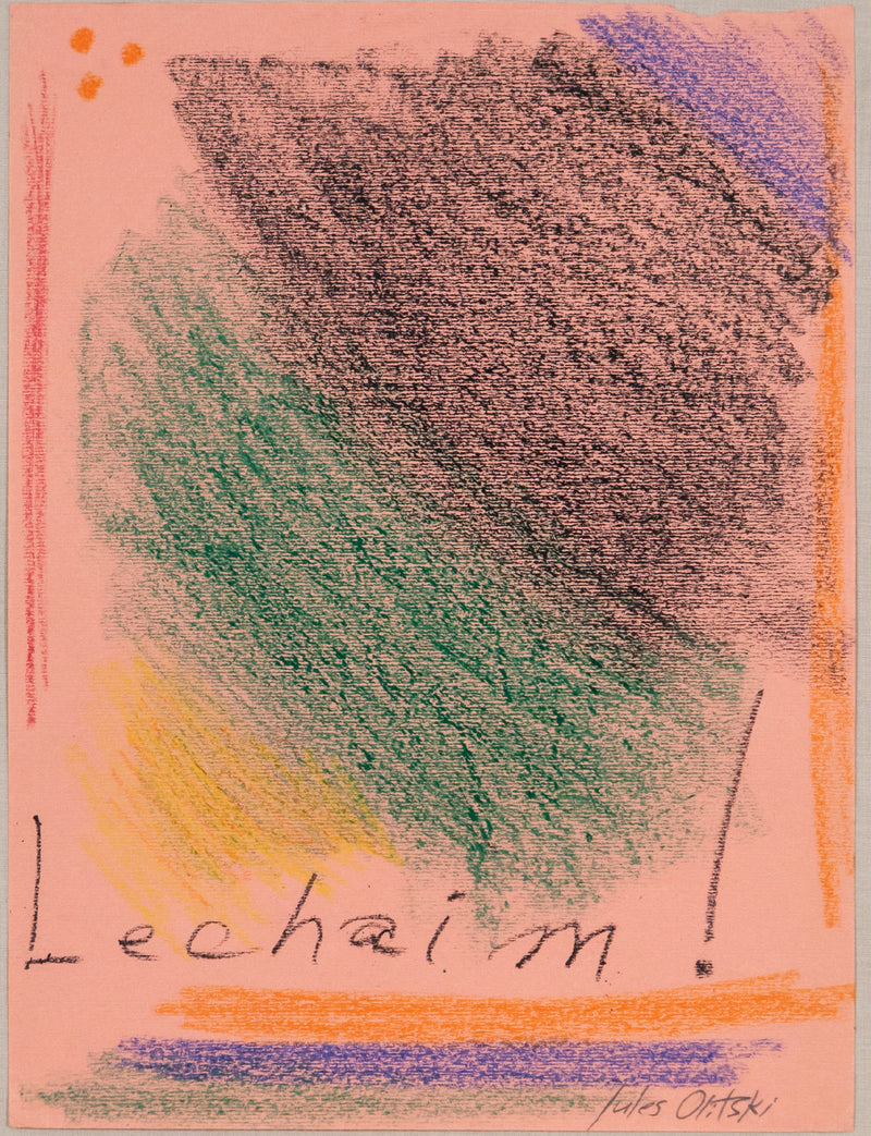 Jules Olitski, Lechaim!, Pastel and mixed media on colored paper, 1965, USA, Caviar20, Amercian Abstraction