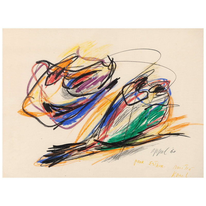 Karel Appel Personnage Caviar20 drawing abstract art