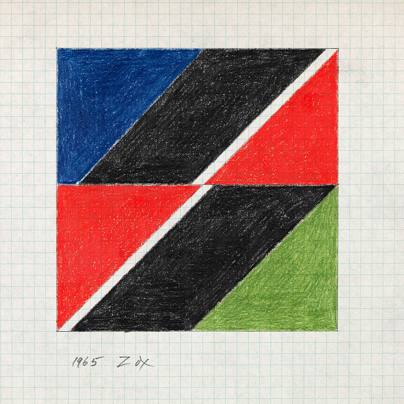 LARRY ZOX "BLACK PUSH" DRAWING, 1965