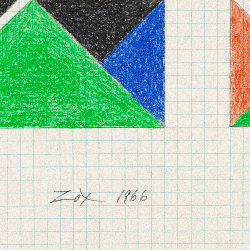 Larry Zox Teal Top Drawing 1966 Caviar20