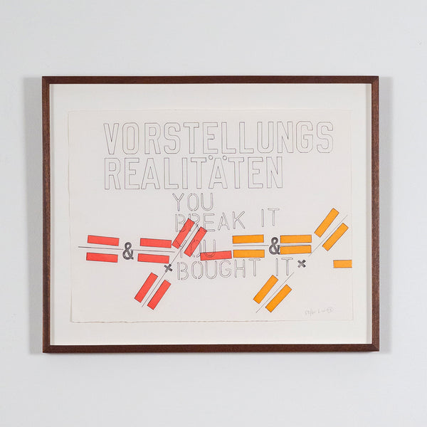 Lawrence Weiner, Imaginary Realities, Color offset lithography on vellum, 1994, Caviar20