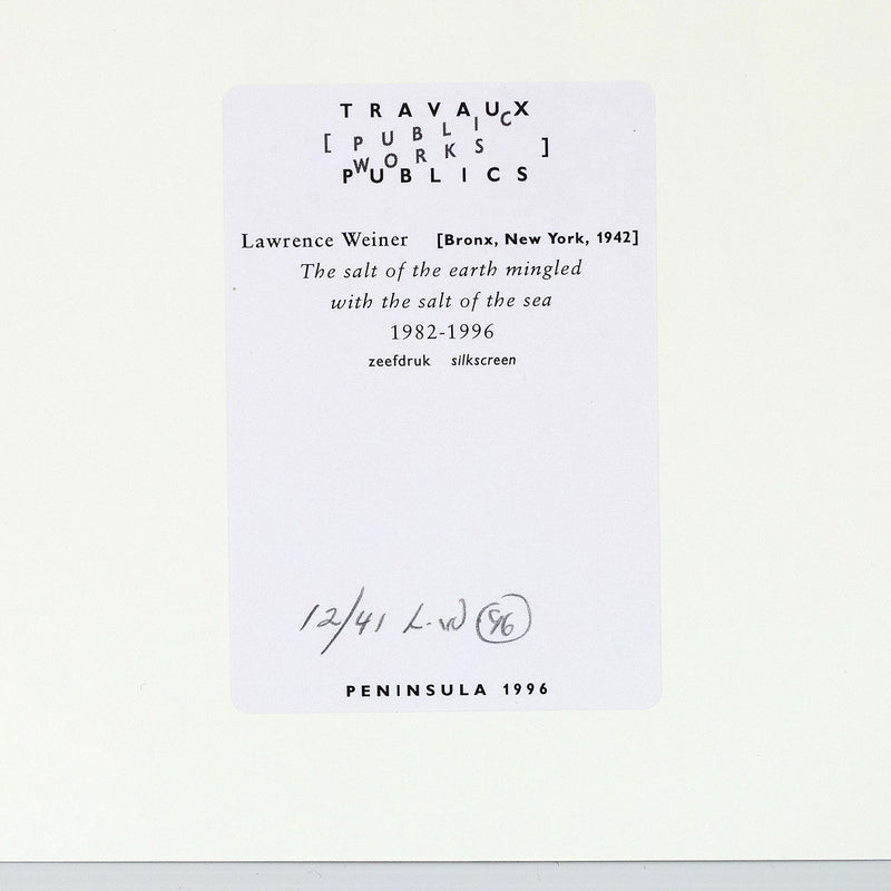 Lawrence Weiner prints Caviar20