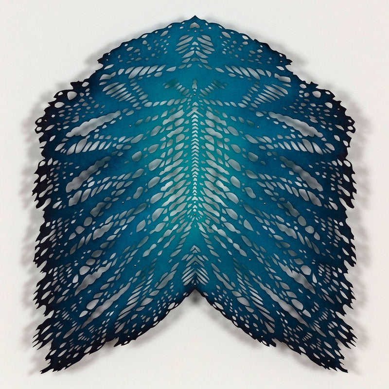 Lizz Aston, Ace of Swords, Hand-cut, painted and dyed Japanese Kozo paper, Canada 2020, Caviar20