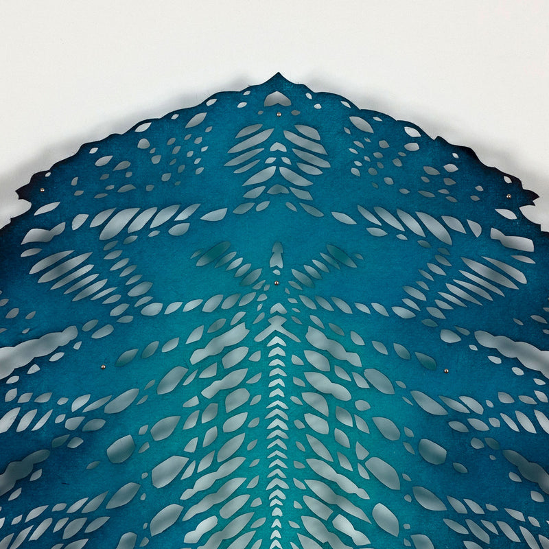 Lizz Aston, Ace of Swords, Hand-cut, painted and dyed Japanese Kozo paper, Canada 2020, Caviar20