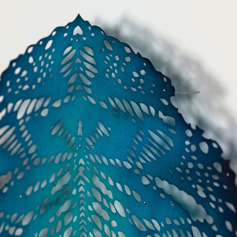 Lizz Aston, Ace of Swords, Hand-cut, painted and dyed Japanese Kozo paper, Canada 2020, Caviar20