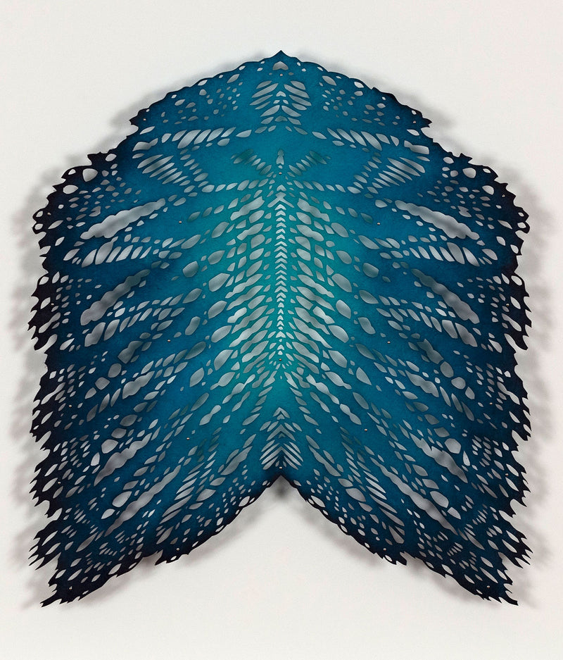 Lizz Aston, Ace of Swords, Hand-cut, painted and dyed Japanese Kozo paper, Canada 2020, Caviar20