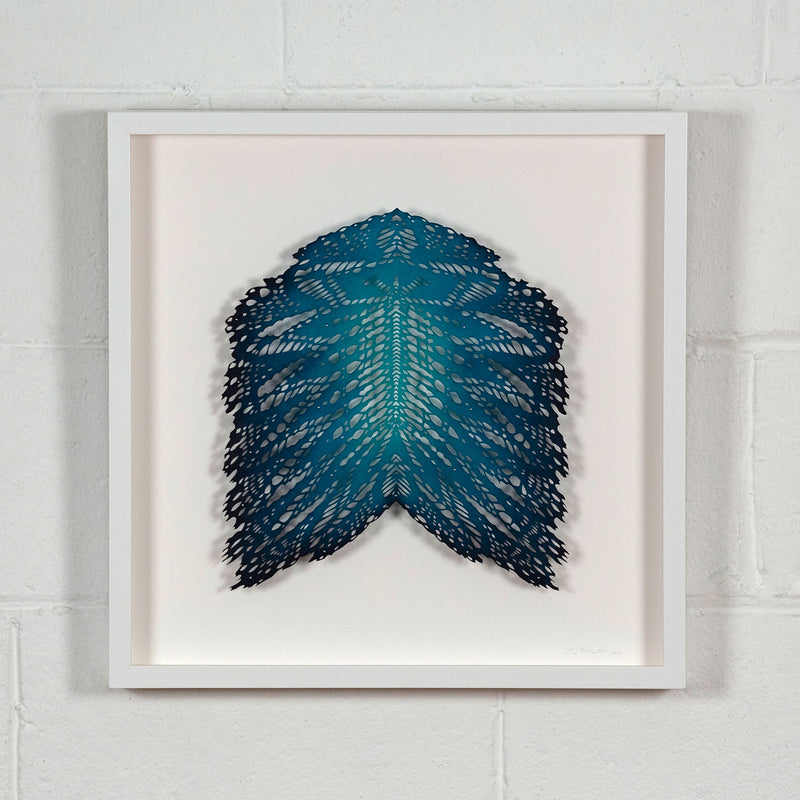 Lizz Aston, Ace of Swords, Hand-cut, painted and dyed Japanese Kozo paper, Canada 2020, Caviar20