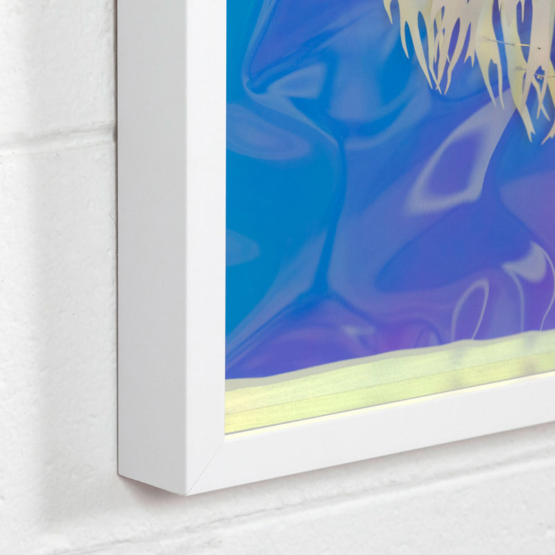 Lizz Aston, Lateral Optics, Hand cut paper, 2018, Caviar 20, closeup showing frame