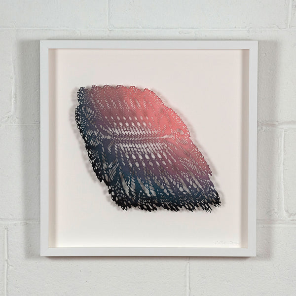 Lizz Aston, Shift/Sway, Hand-cut, painted and dyed Japanese Kozo paper, 2020 Canada, Caviar20