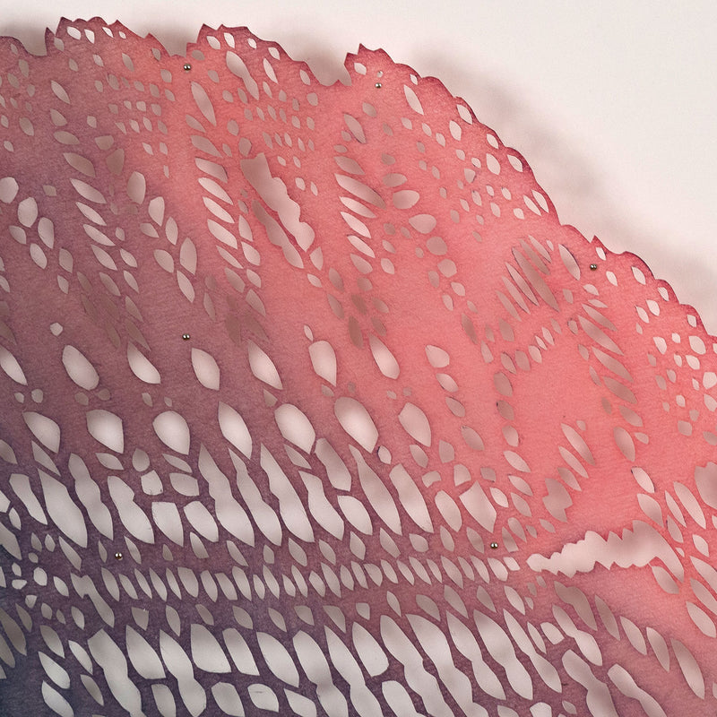 Lizz Aston, Shift/Sway, Hand-cut, painted and dyed Japanese Kozo paper, 2020 Canada, Caviar20