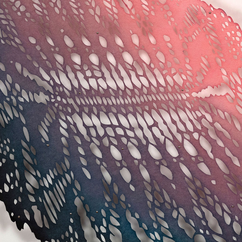 Lizz Aston, Shift/Sway, Hand-cut, painted and dyed Japanese Kozo paper, 2020 Canada, Caviar20