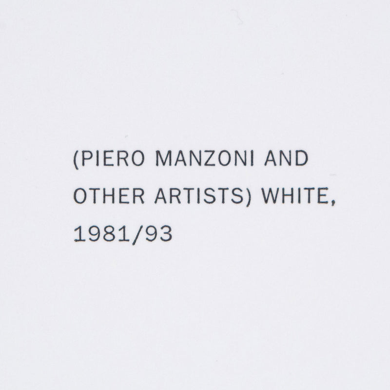 Louise, Lawler, Piero Manzoni (And Other Artists) White, Chromogenic Print, 1981/93, Caviar20