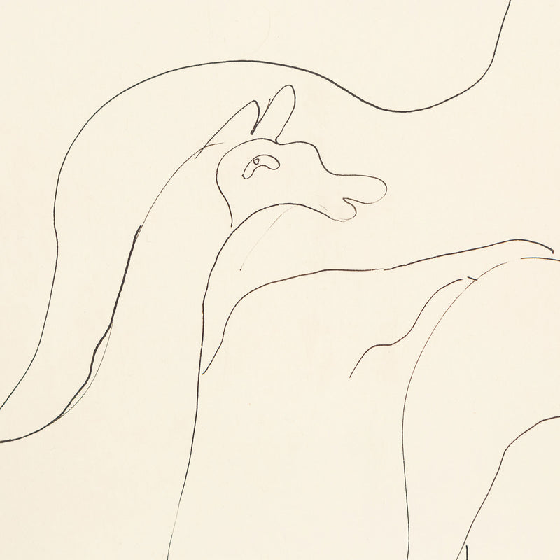 Louise Nevelson, Three Animals, drawing, 1930, Caviar20
