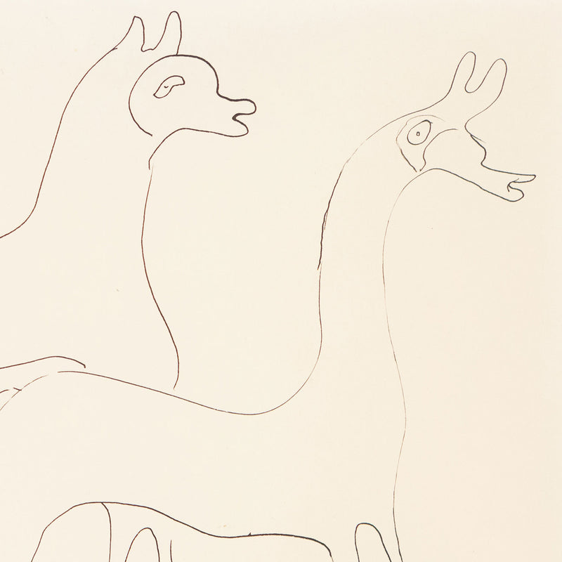 Louise Nevelson, Three Animals, drawing, 1930, Caviar20