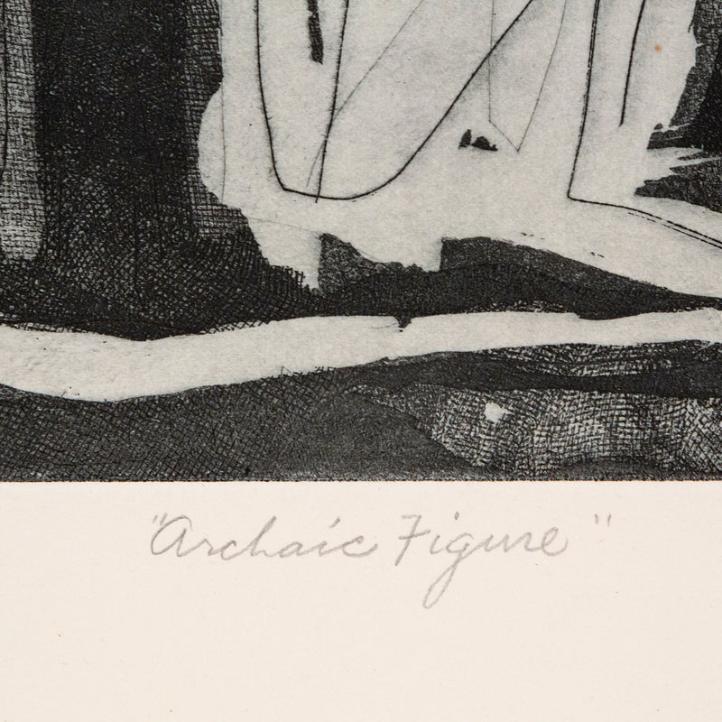 Louise Nevelson, Archaic Figure, Etching and drypoint, 1953, Caviar20