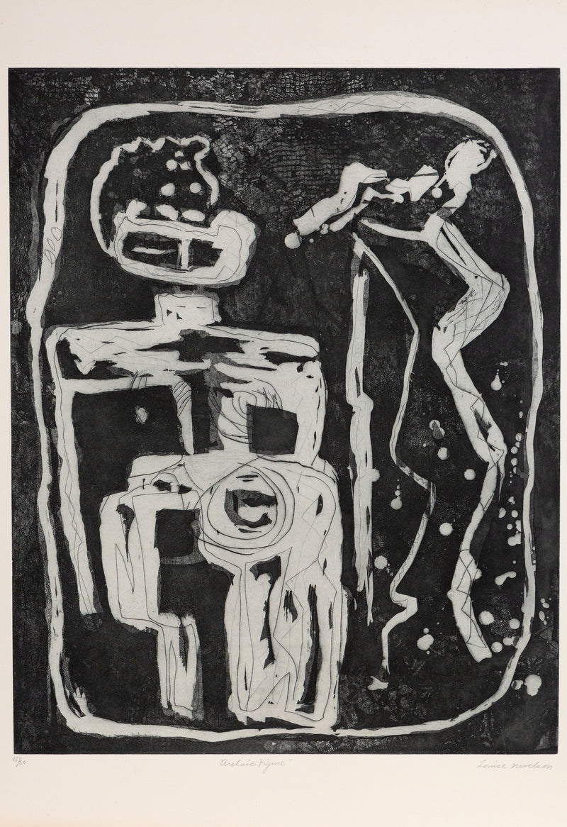 Louise Nevelson, Archaic Figure, Etching and drypoint, 1953, Caviar20