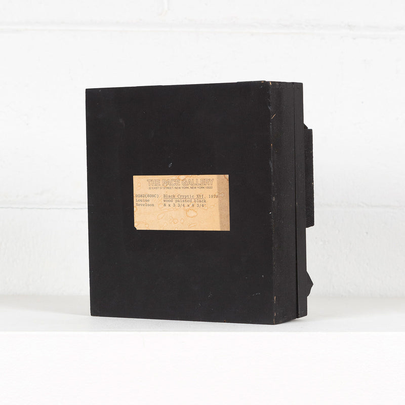Louise Nevelson, Dark Cryptic, sculpture, 1979 Caviar20