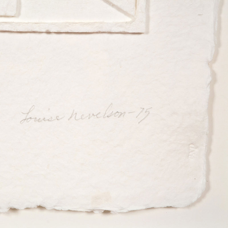 LOUISE NEVELSON "DAWNSCAPE" CAST PAPER RELIEF, 1975