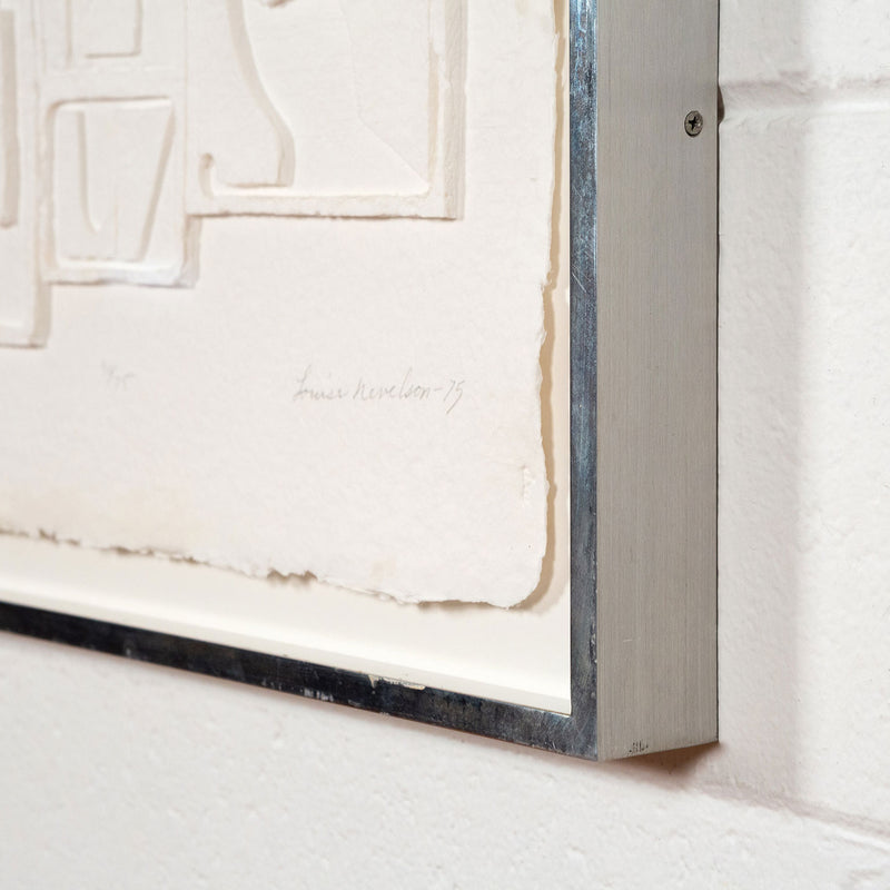 LOUISE NEVELSON "DAWNSCAPE" CAST PAPER RELIEF, 1975