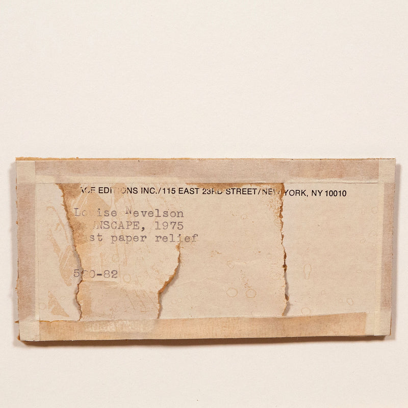LOUISE NEVELSON "DAWNSCAPE" CAST PAPER RELIEF, 1975