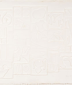 LOUISE NEVELSON "DAWNSCAPE" CAST PAPER RELIEF, 1975