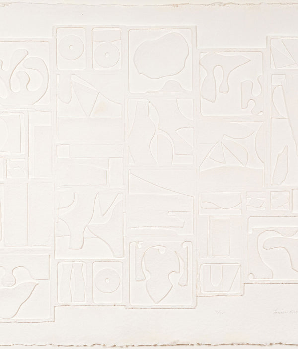 LOUISE NEVELSON "DAWNSCAPE" CAST PAPER RELIEF, 1975