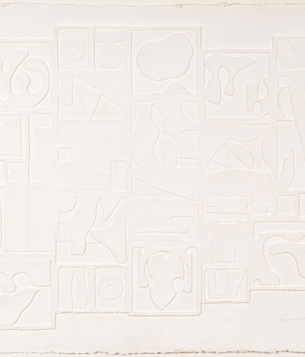 LOUISE NEVELSON "DAWNSCAPE" CAST PAPER RELIEF, 1975