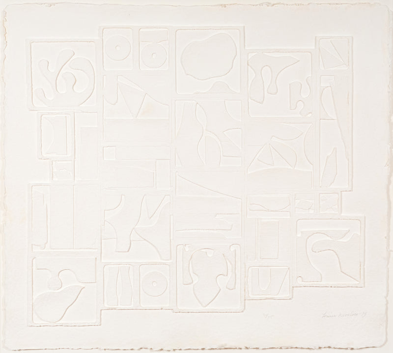 LOUISE NEVELSON "DAWNSCAPE" CAST PAPER RELIEF, 1975