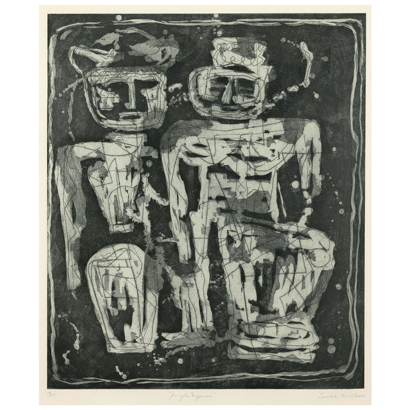 Louise Nevelson prints Aquatint etching Caviar20 Jungle Figures