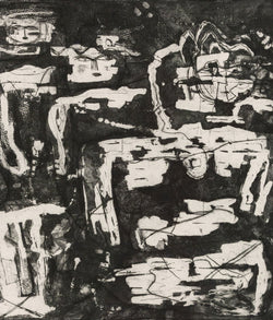 Louise Nevelson, American Artist, Pace Gallery, “The Stone Figures that Walk at Night”  USA, 1953  Etching and drypoint  Signed, titled and numbered by artist  Artist proof, apart from an edition of 20  34”H 24.5”W (work)  35.75"H 33.25"W (framed)  Provenance: Pace Editions, New York | Private Collection