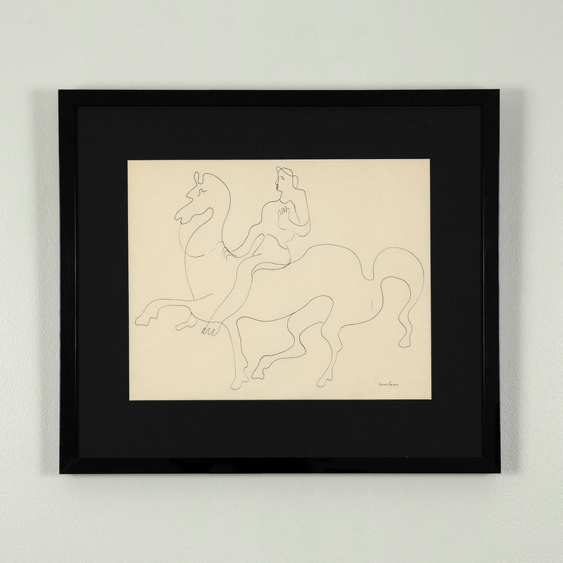 Louise Nevelson, Figure on a Horse, Drawing, 1930, Caviar20