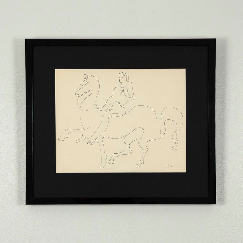 LOUISE NEVELSON "LADY GODIVA" DRAWING, 1930
