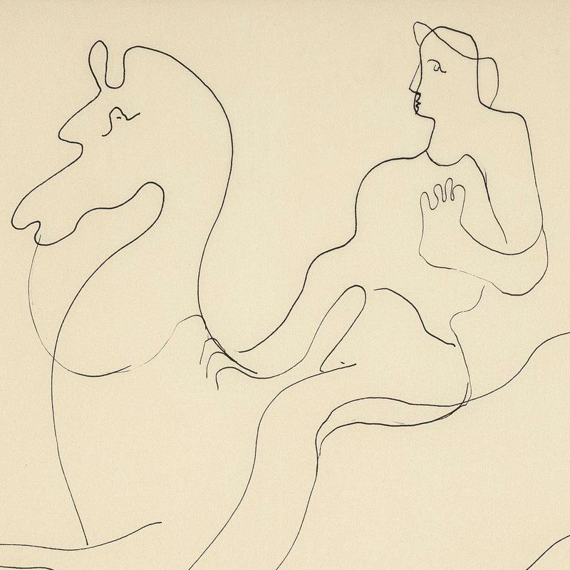 Louise Nevelson, Figure on a Horse, Drawing, 1930, Caviar20