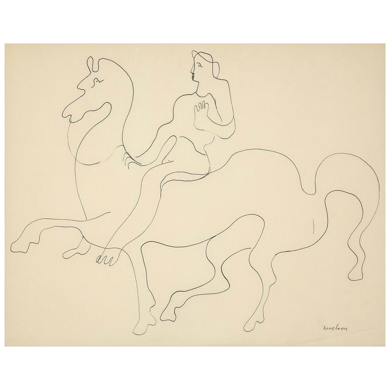 Louise Nevelson, Figure on a Horse, Drawing, 1930, Caviar20