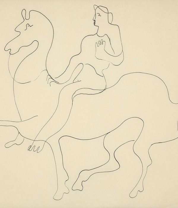 Louise Nevelson, Figure on a Horse, Drawing, 1930, Caviar20